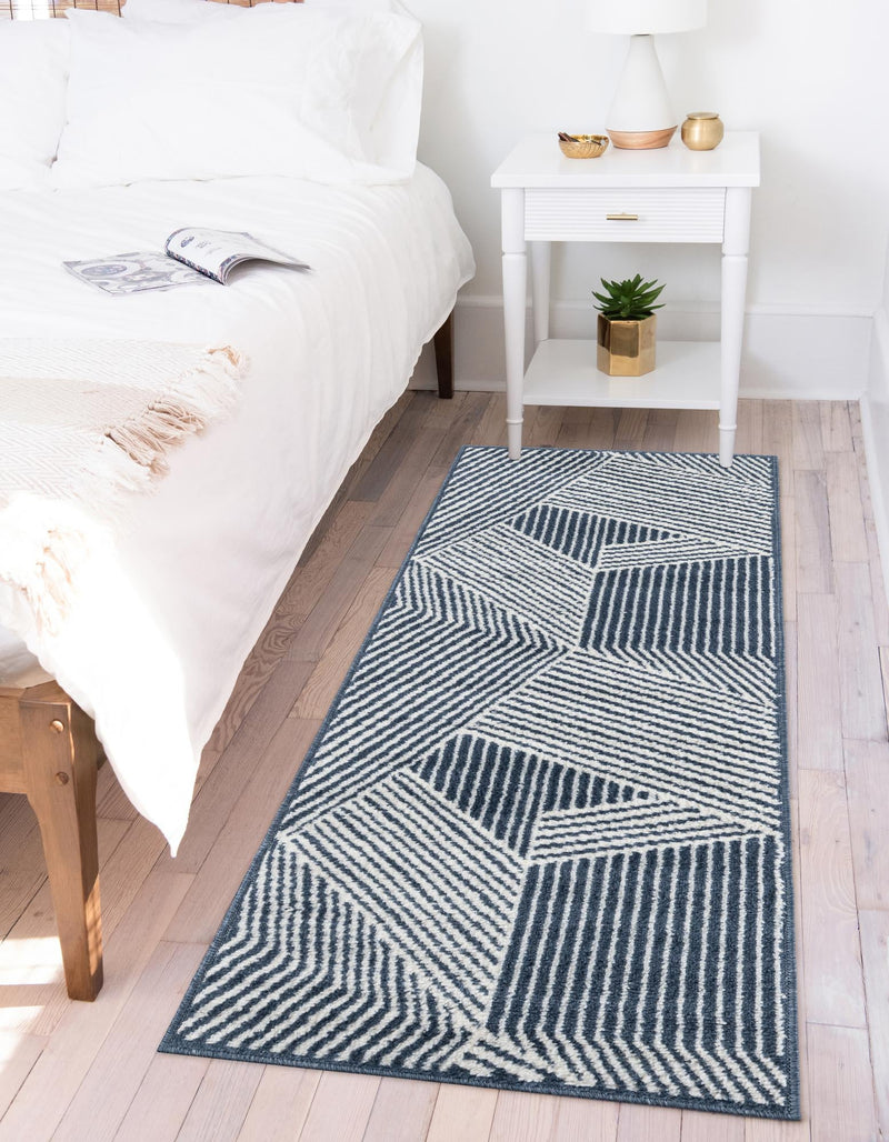 Copenhagen Edge Collection Area Rug - Osterbro Runner Blue lifestyle 92