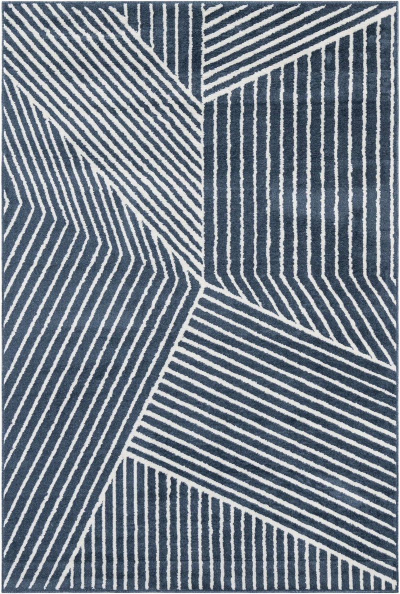 Copenhagen Edge Collection Area Rug - Osterbro Rectangle Blue Main