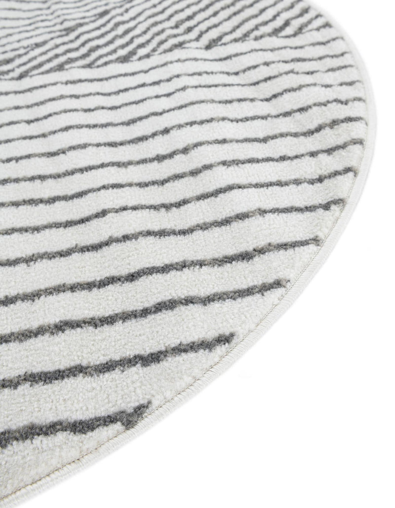 Copenhagen Edge Collection Area Rug - Osterbro Round Ivory lifestyle 121