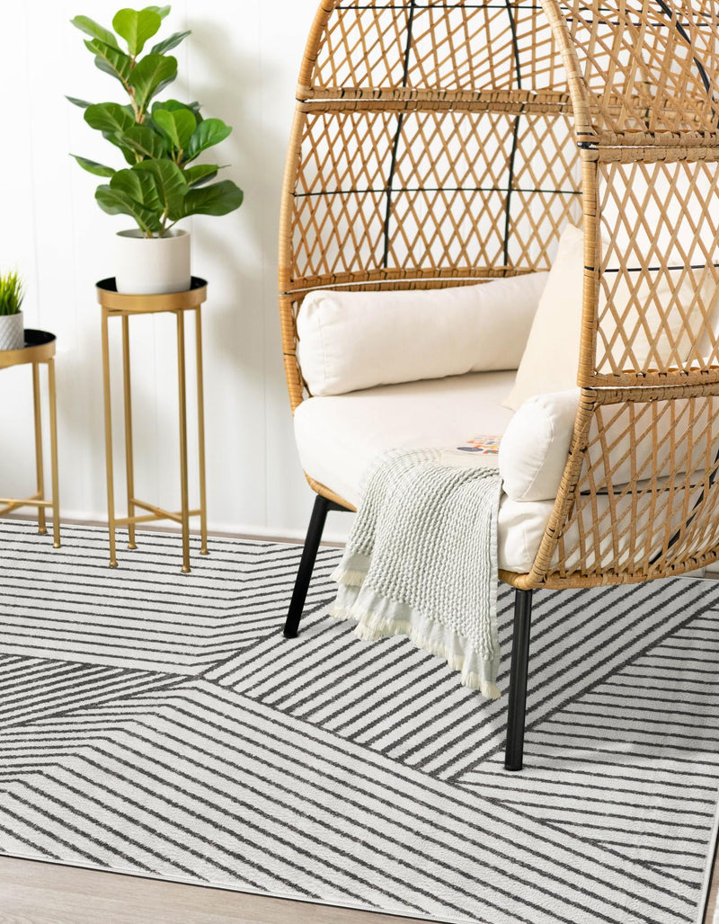 Copenhagen Edge Collection Area Rug - Osterbro Rectangle Ivory lifestyle 22