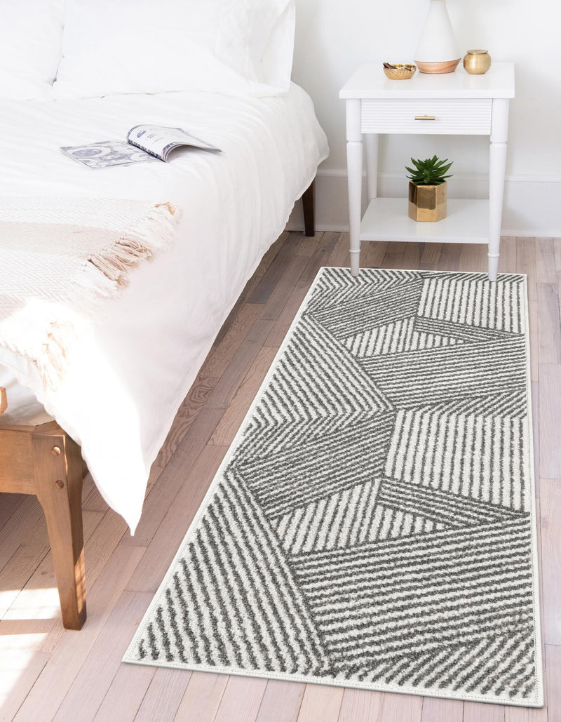 Copenhagen Edge Collection Area Rug - Osterbro Runner Ivory lifestyle 53
