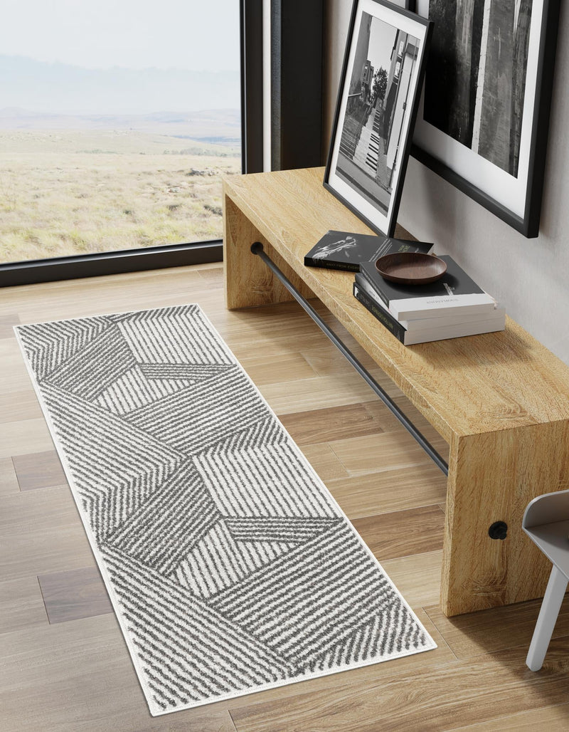 Copenhagen Edge Collection Area Rug - Osterbro Runner Ivory lifestyle 65