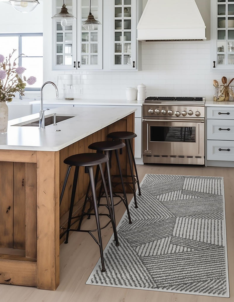 Copenhagen Edge Collection Area Rug - Osterbro Runner Ivory lifestyle 71