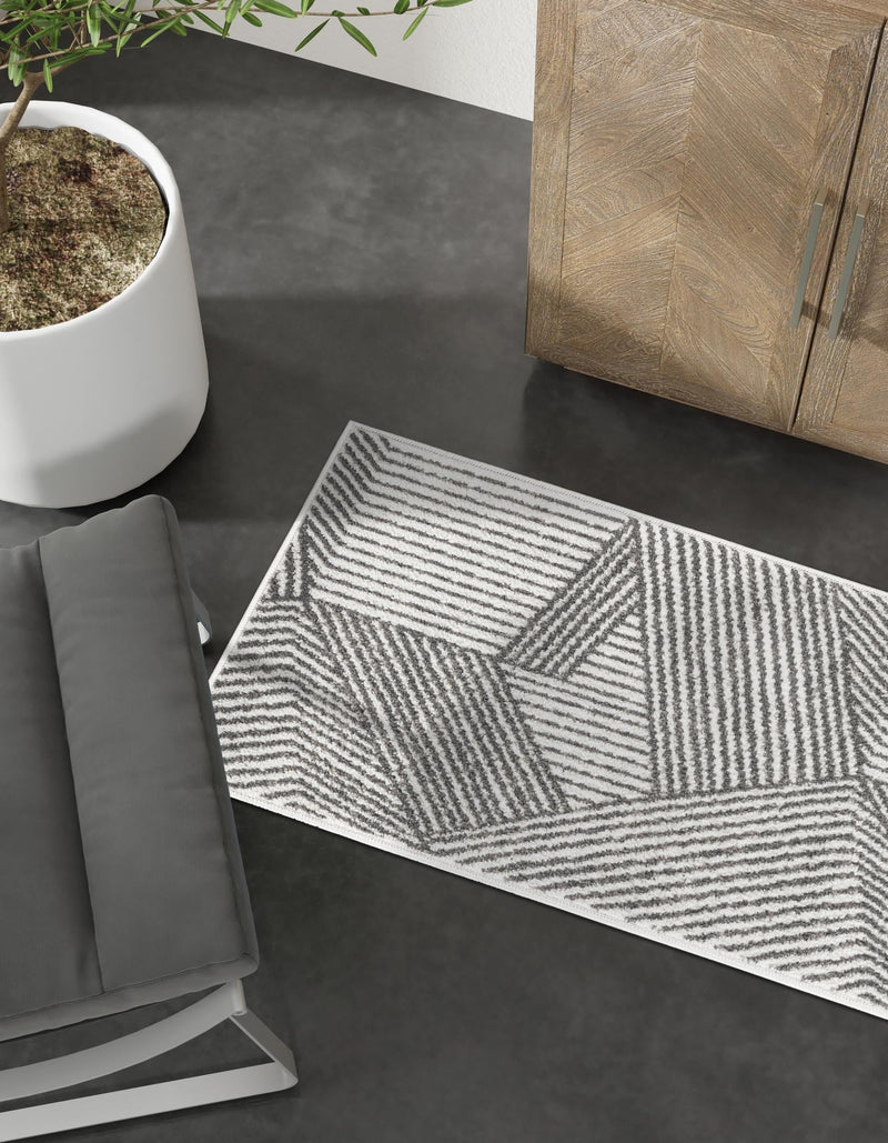 Copenhagen Edge Collection Area Rug - Osterbro Runner Ivory lifestyle 101