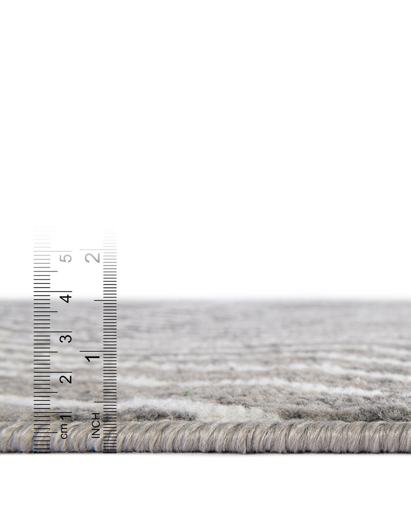 Copenhagen Edge Collection Area Rug - Osterbro Round Gray lifestyle 106