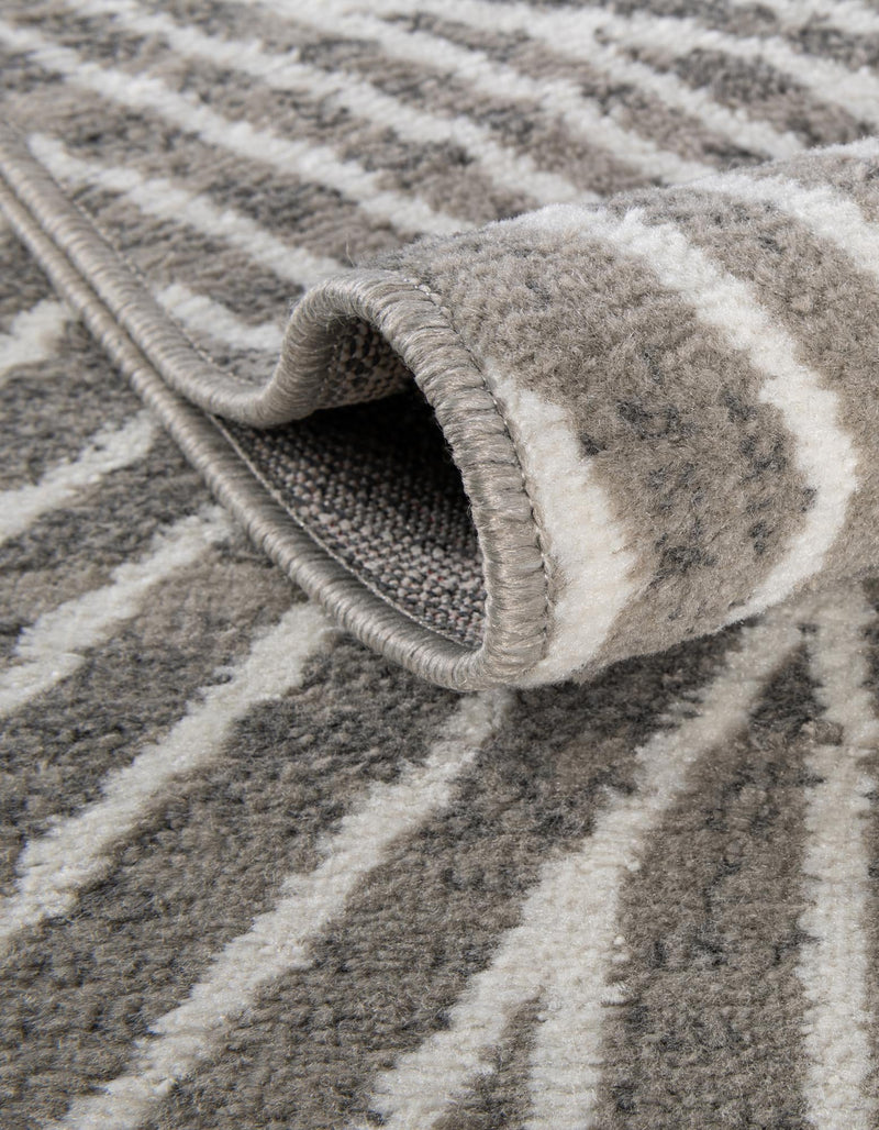 Copenhagen Edge Collection Area Rug - Osterbro Round Gray lifestyle 112