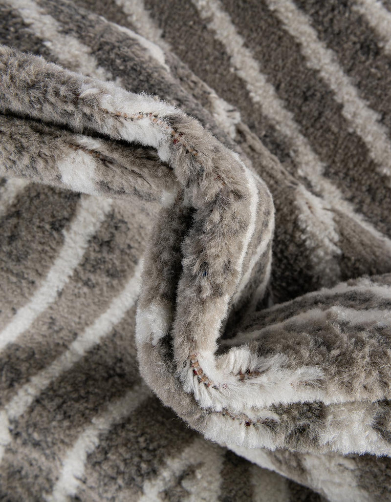 Copenhagen Edge Collection Area Rug - Osterbro Round Gray lifestyle 124