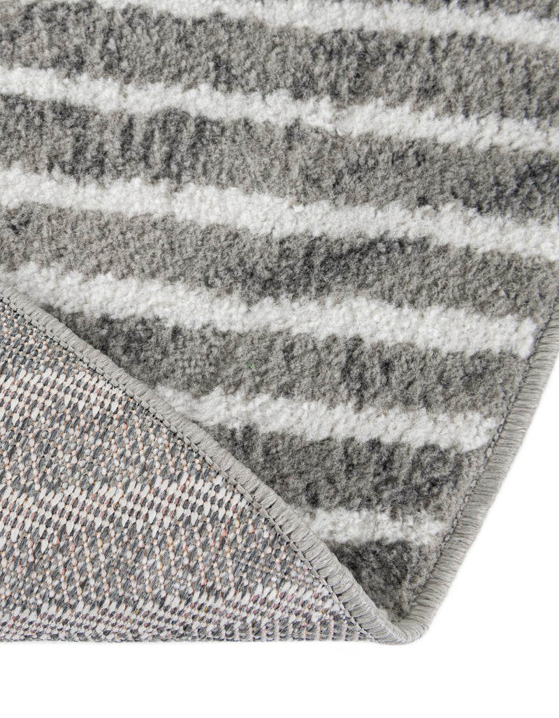 Copenhagen Edge Collection Area Rug - Osterbro Round Gray lifestyle 130