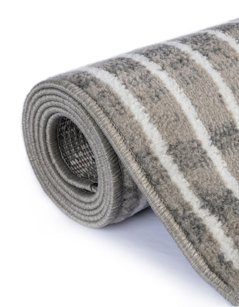 Copenhagen Edge Collection Area Rug - Osterbro Round Gray lifestyle 148
