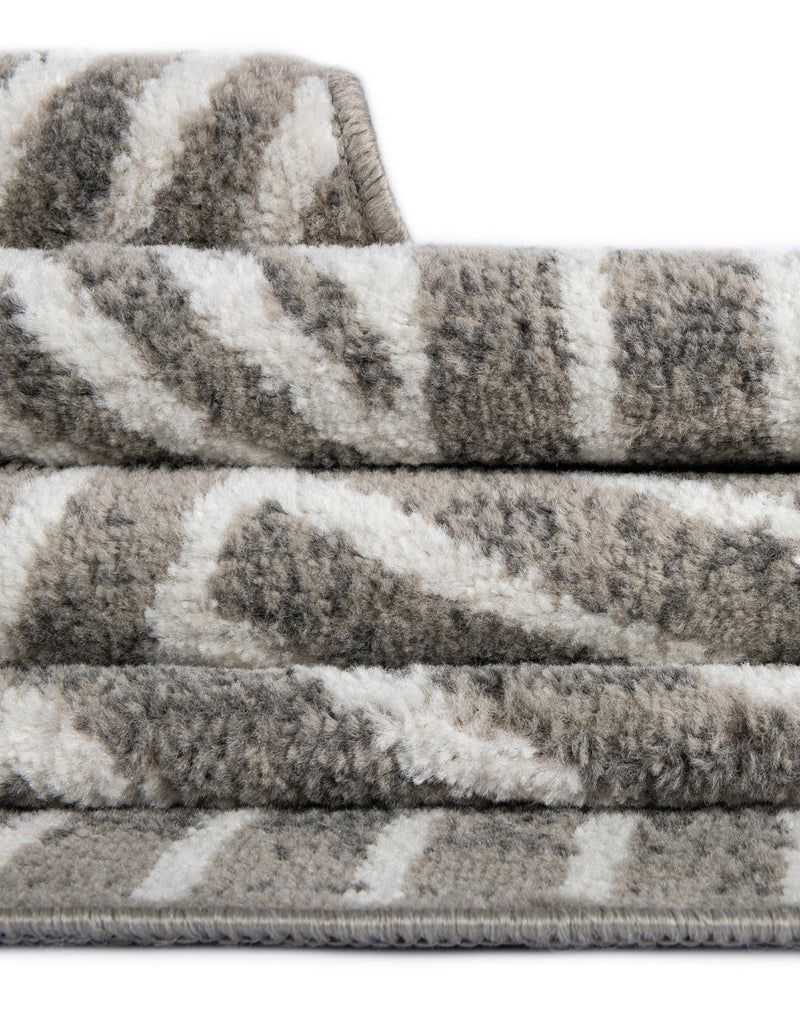 Copenhagen Edge Collection Area Rug - Osterbro Round Gray lifestyle 160