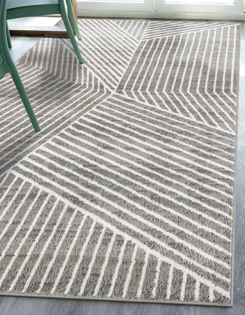 Copenhagen Edge Collection Area Rug - Osterbro Rectangle Gray lifestyle 10