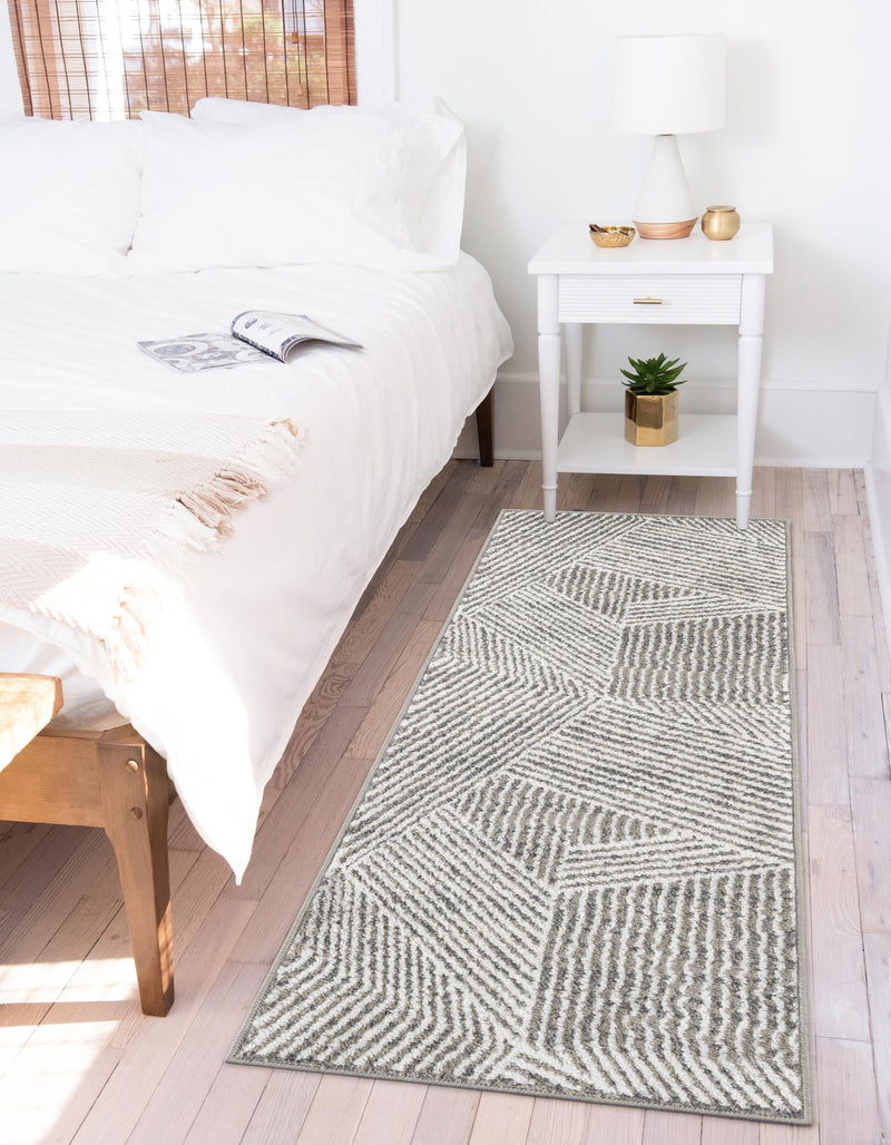 Copenhagen Edge Collection Area Rug - Osterbro Runner Gray lifestyle 80