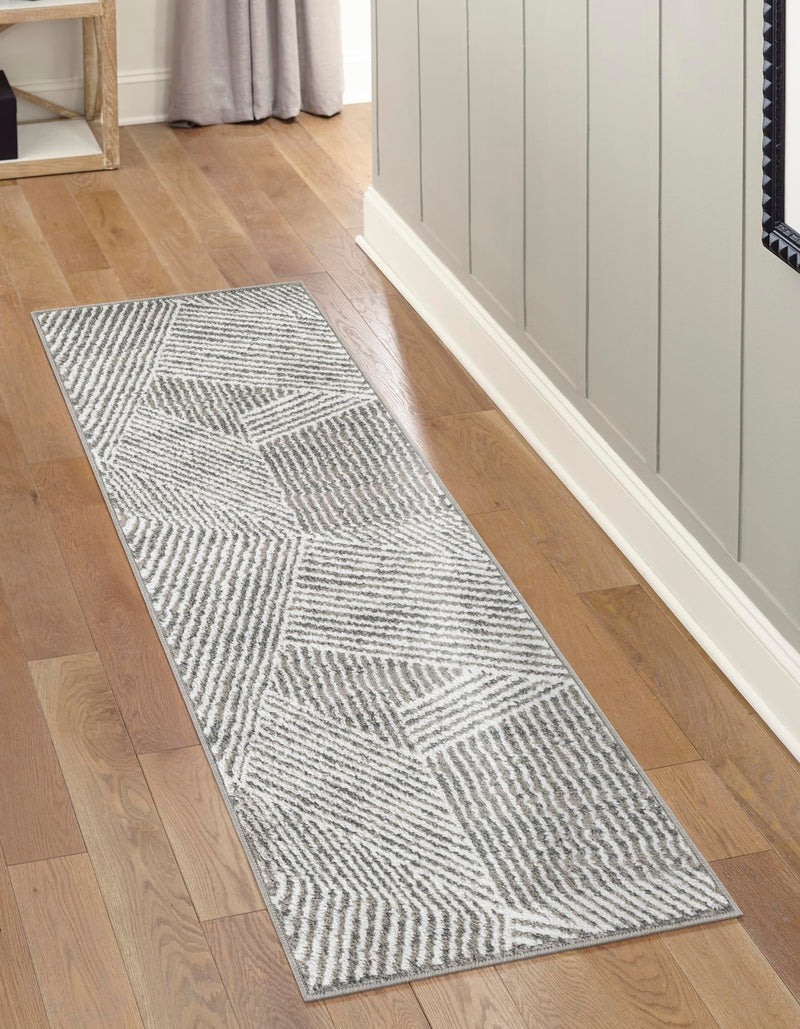 Copenhagen Edge Collection Area Rug - Osterbro Runner Gray lifestyle 152