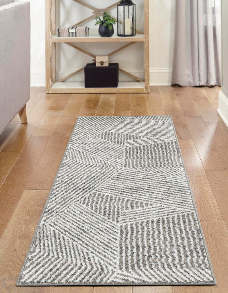 Copenhagen Edge Collection Area Rug - Osterbro Runner Gray lifestyle 176