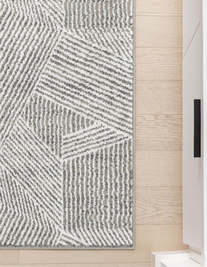 Copenhagen Edge Collection Area Rug - Osterbro Runner Gray lifestyle 216