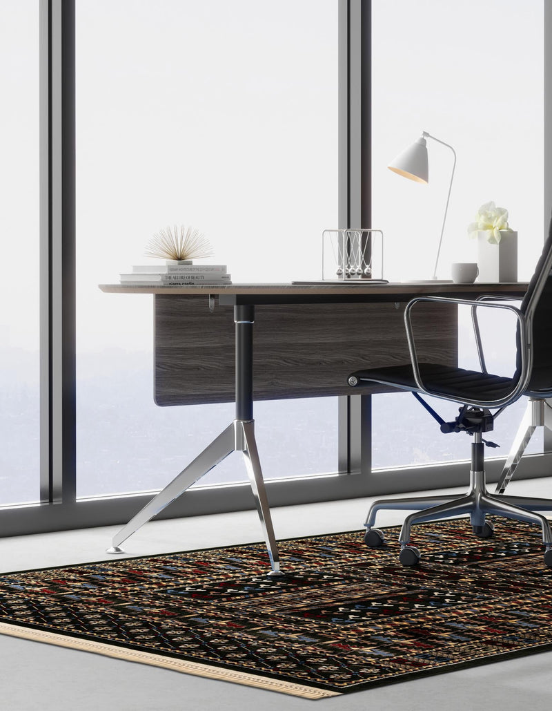 Samarkand Elegance Collection Area Rug - Ishratkhana Rectangle Dark Green lifestyle 20