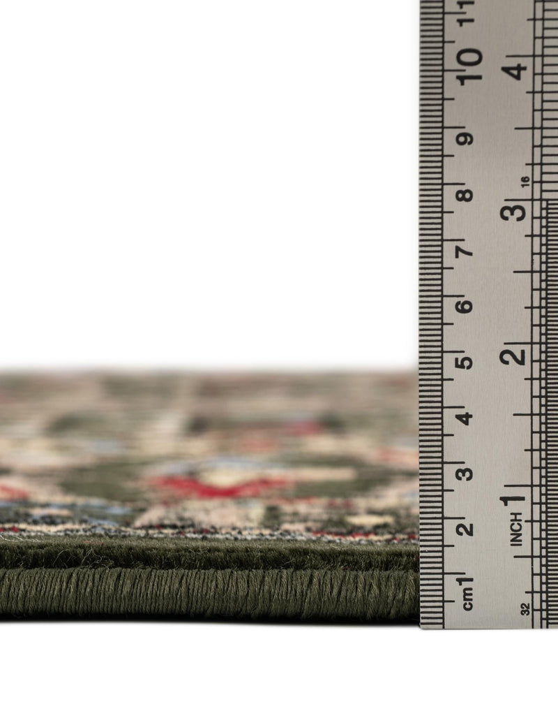 Samarkand Elegance Collection Area Rug - Ishratkhana Rectangle Dark Green lifestyle 48