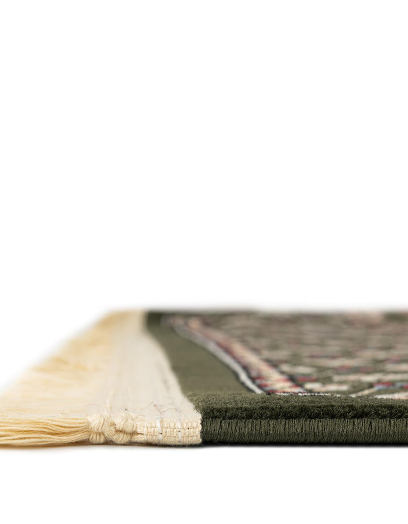 Samarkand Elegance Collection Area Rug - Ishratkhana Rectangle Dark Green lifestyle 56