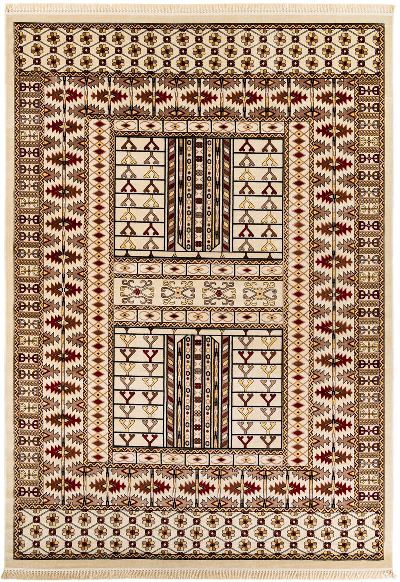 Samarkand Elegance Collection Area Rug - Ishratkhana Rectangle Beige lifestyle 5