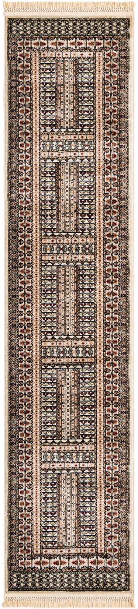 Samarkand Elegance Collection Area Rug - Ishratkhana Runner Beige lifestyle 89