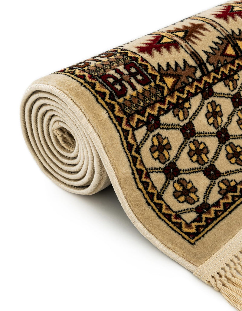 Samarkand Elegance Collection Area Rug - Ishratkhana Rectangle Beige lifestyle 75