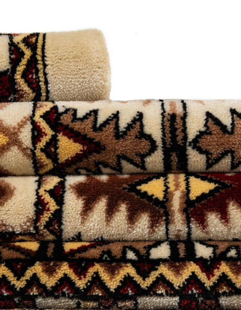 Samarkand Elegance Collection Area Rug - Ishratkhana Round Beige lifestyle 225