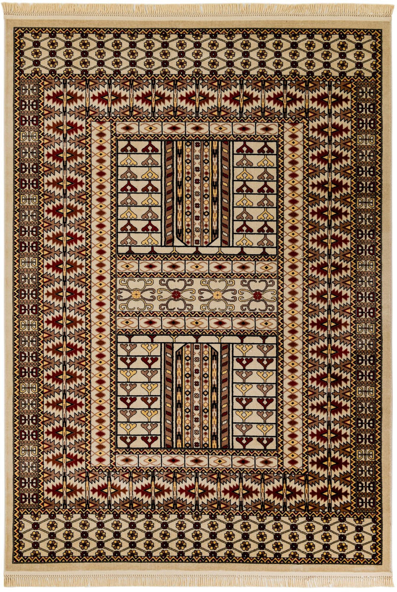 Samarkand Elegance Collection Area Rug - Ishratkhana Rectangle Beige lifestyle 3