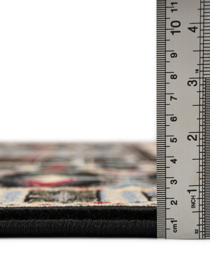 Samarkand Elegance Collection Area Rug - Ishratkhana Rectangle Black lifestyle 46