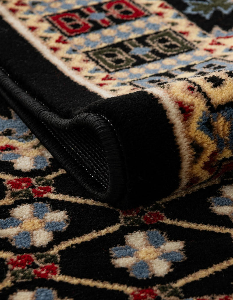 Samarkand Elegance Collection Area Rug - Ishratkhana Rectangle Black lifestyle 50