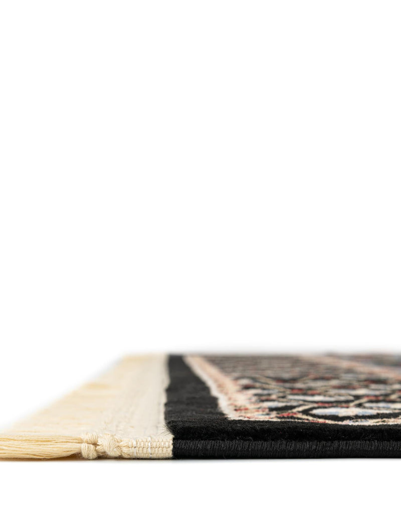 Samarkand Elegance Collection Area Rug - Ishratkhana Rectangle Black lifestyle 54