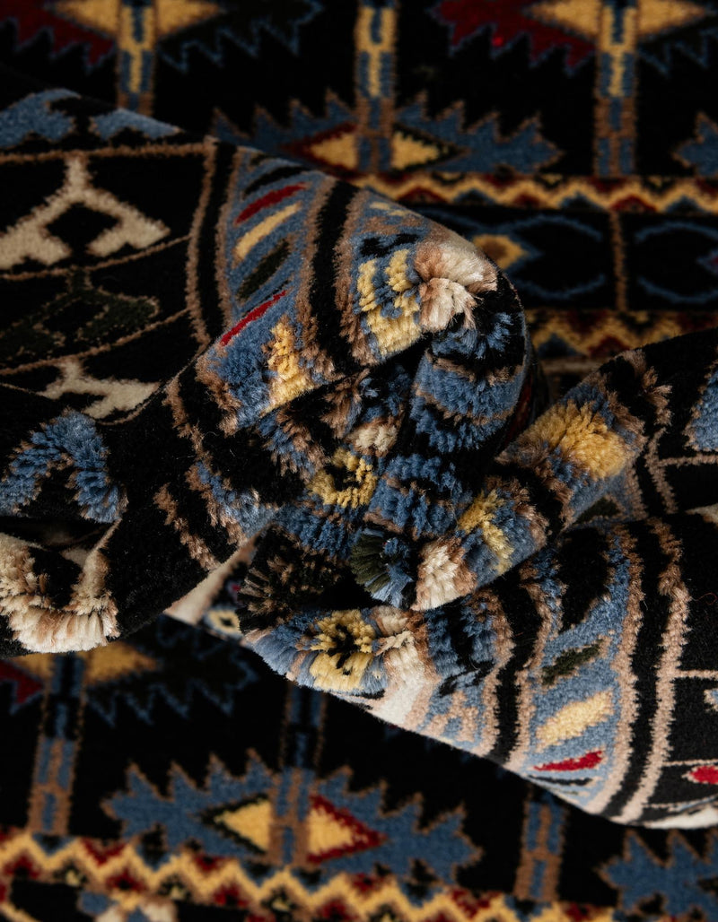 Samarkand Elegance Collection Area Rug - Ishratkhana Rectangle Black lifestyle 58
