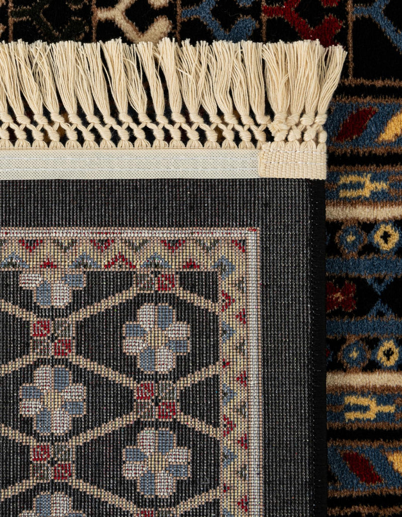 Samarkand Elegance Collection Area Rug - Ishratkhana Rectangle Black lifestyle 62