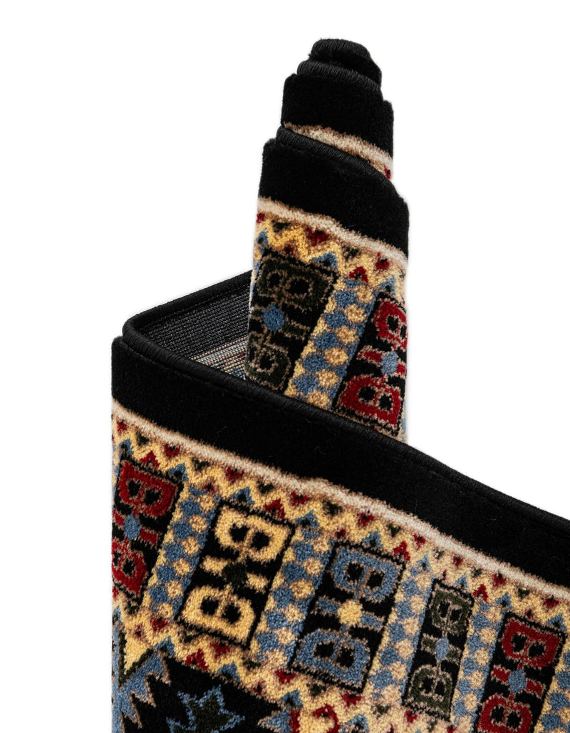 Samarkand Elegance Collection Area Rug - Ishratkhana Rectangle Black lifestyle 70