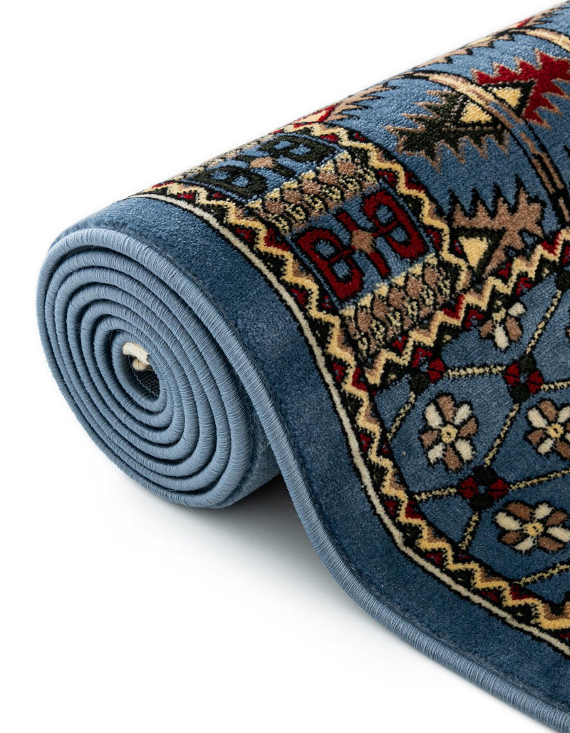 Samarkand Elegance Collection Area Rug - Ishratkhana Rectangle Blue lifestyle 73