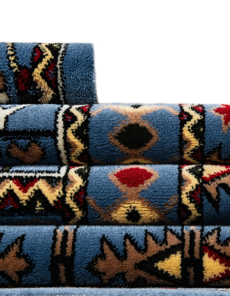 Samarkand Elegance Collection Area Rug - Ishratkhana Rectangle Blue lifestyle 81