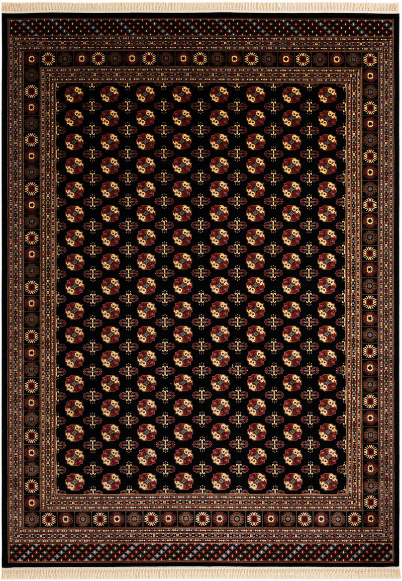 Samarkand Elegance Collection Area Rug - Margilan (Black) Rectangle Black Main
