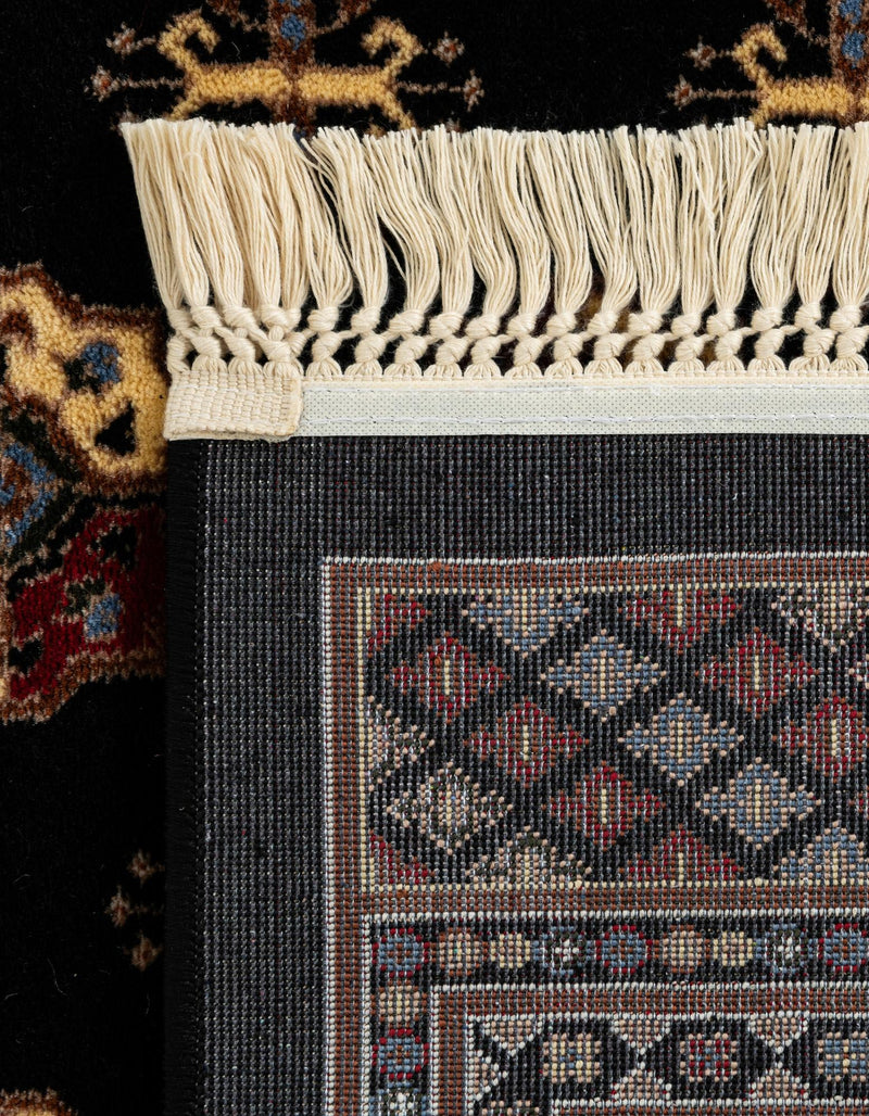 Samarkand Elegance Collection Area Rug - Margilan (Black) Rectangle Black lifestyle 15