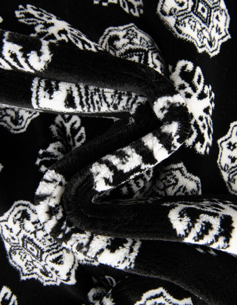 Samarkand Elegance Collection Area Rug - Margilan (Black and White) Rectangle Black and White lifestyle 28