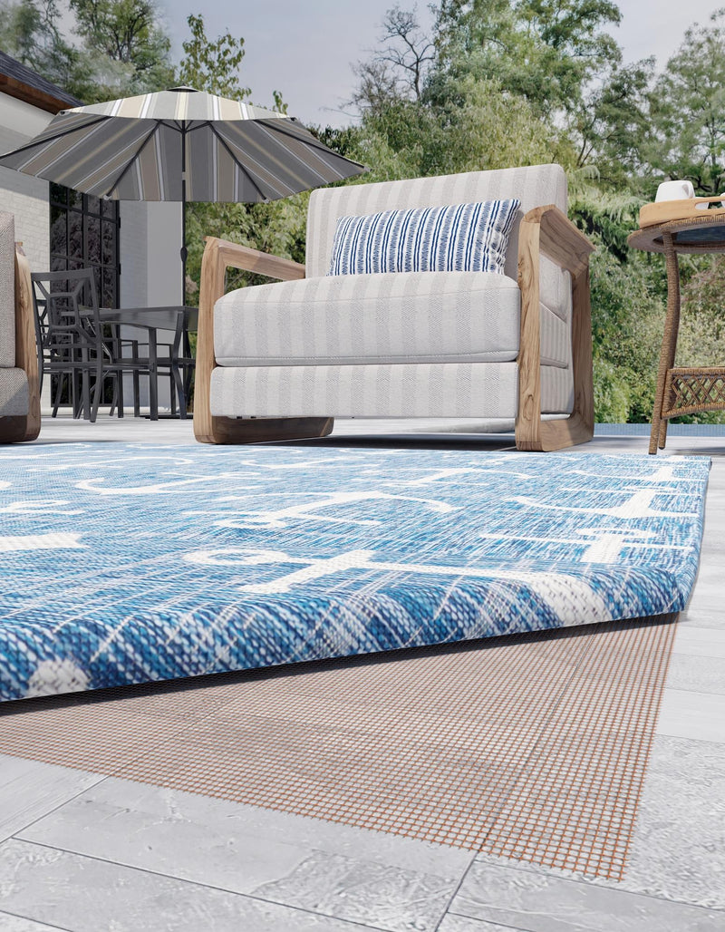 Patio Paver Rug Pad Collection Area Rug - Terracotta Rectangle Brown lifestyle 4