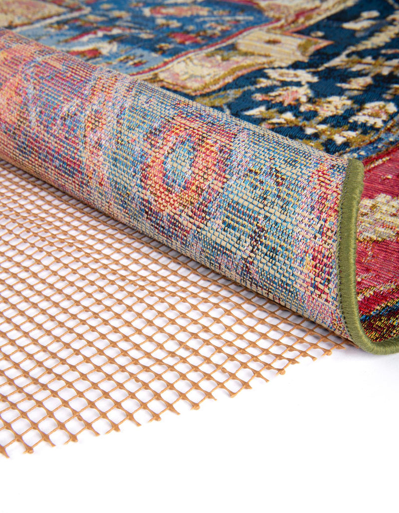 Patio Paver Rug Pad Collection Area Rug - Terracotta Round Brown lifestyle 25
