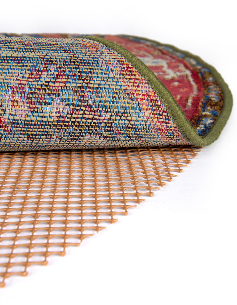 Patio Paver Rug Pad Collection Area Rug - Terracotta Round Brown lifestyle 43