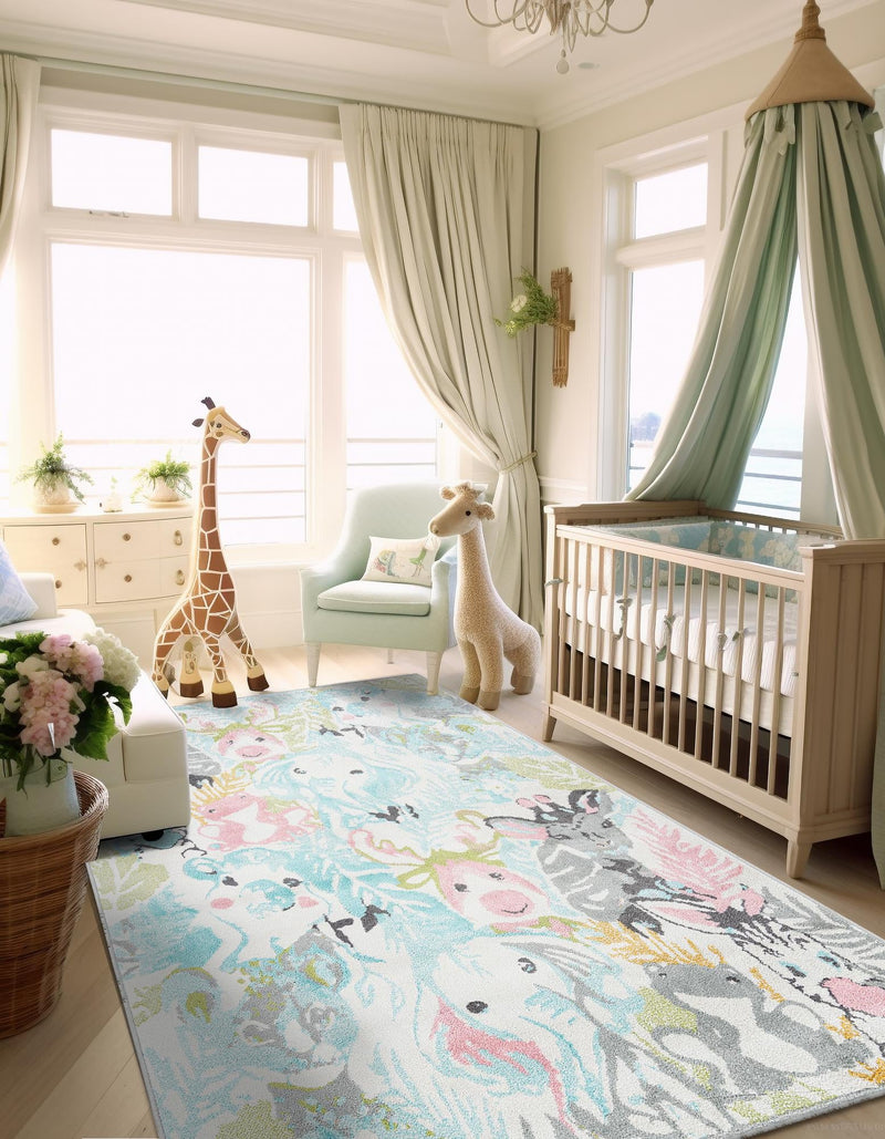 Playful Patterns Collection Area Rug - Splash Rectangle Multi lifestyle 5