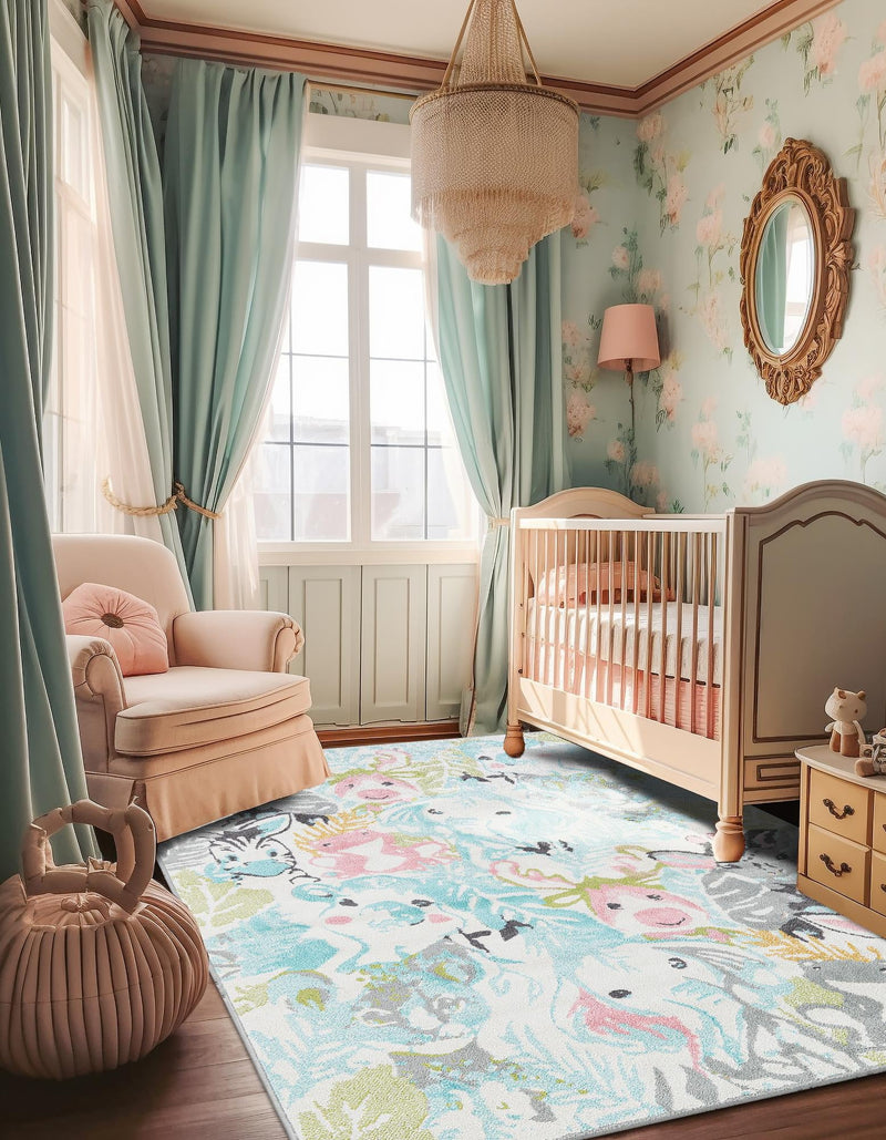 Playful Patterns Collection Area Rug - Splash Rectangle Multi lifestyle 8