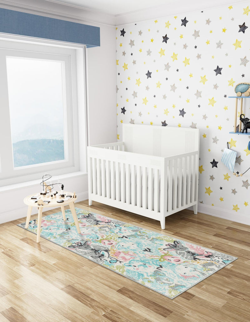 Playful Patterns Collection Area Rug - Splash Runner Multi lifestyle 27
