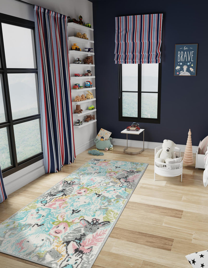 Playful Patterns Collection Area Rug - Splash Runner Multi lifestyle 37