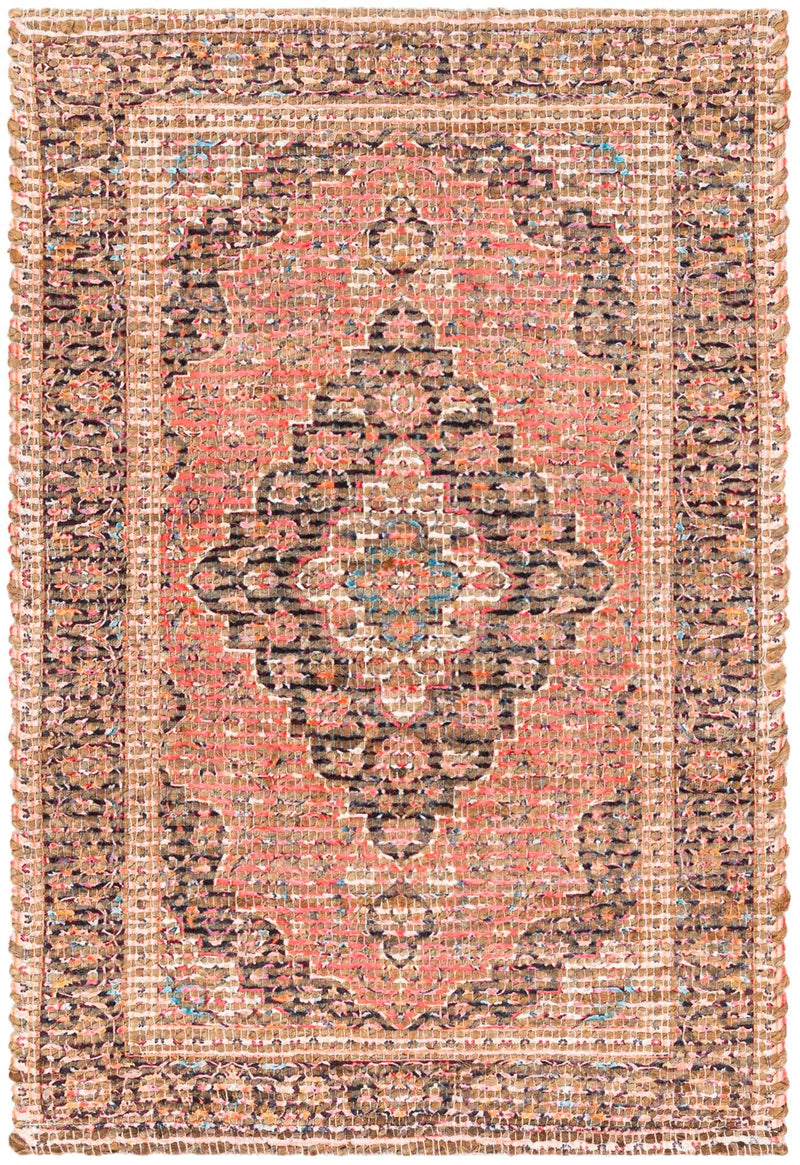 Desert Weave Jute Collection Area Rug - Chihuahuan Rectangle Red Main