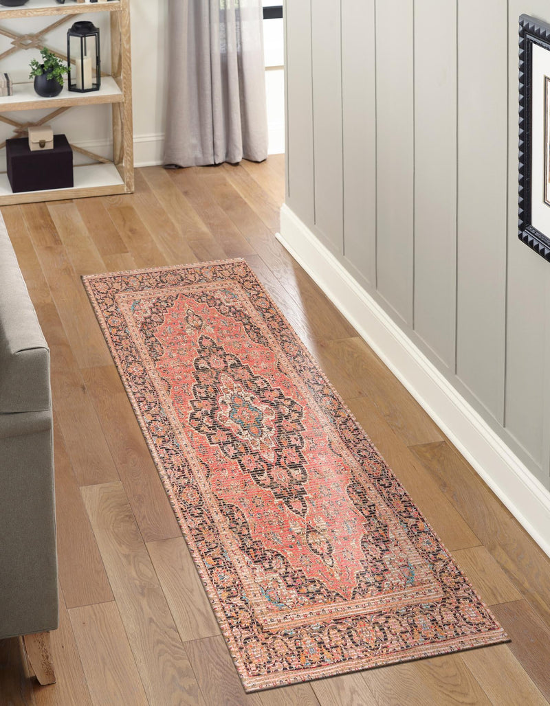 Desert Weave Jute Collection Area Rug - Chihuahuan Runner Red lifestyle 24