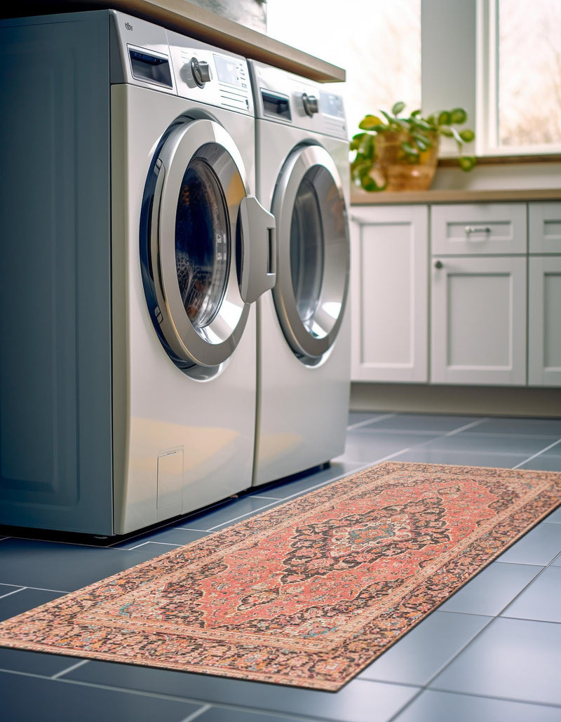 Desert Weave Jute Collection Area Rug - Chihuahuan Runner Red lifestyle 25