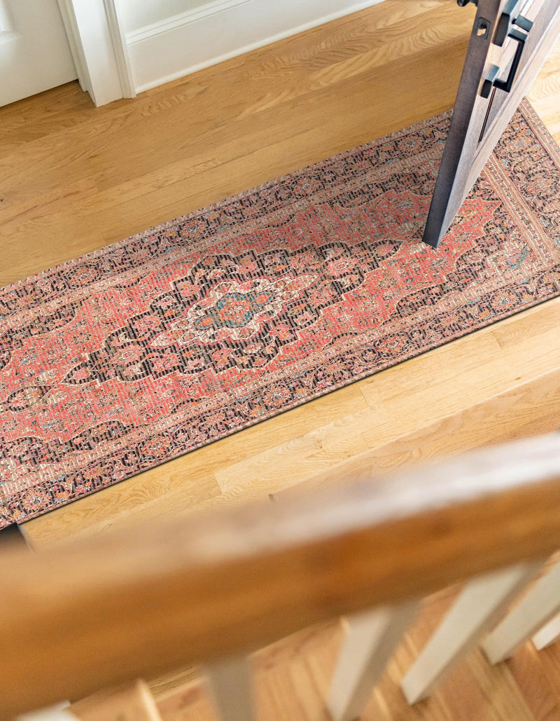 Desert Weave Jute Collection Area Rug - Chihuahuan Runner Red lifestyle 26
