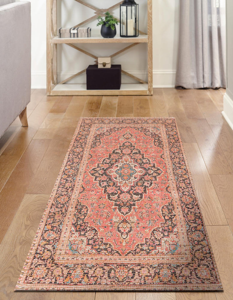 Desert Weave Jute Collection Area Rug - Chihuahuan Runner Red lifestyle 29